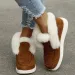 New Ladies Slip On Comfortable Ankle Women Winter Warm Plush Fur Snow Boots Suede ShoesFemale Footwear Botas Femininas_desvips.com