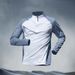 Half Zip Training Men's Long Sleeved Quick Drying Clothes, Cycling Track Field Sports, T-shirts, Tops, Running And_desvips.com