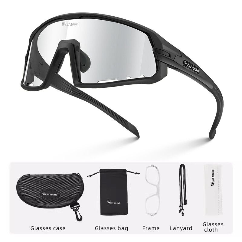 WEST BIKING Photochromic Cycling Glasses UV400 Sports Sunglasses Bike Goggles_desvips.com