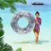 Glitter Transparent Swim Ring Thickened PVC Inflatable Pool Float For Adults Kids Sparkling Water Floating Ring With Shimmer Effect_desvips.com