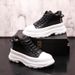 High Top Shoes For Youth, New Fashionable Thick Soled Inner Height Casual Round Toe Lace Up Zhongbang Shoes, Men's Short_desvips.com