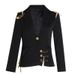 Women's Shoulder Mesh Stitching Pin Decoration Long-sleeved Slim-fit Slimming Small Suit Jacket Women's Fashion_desvips.com