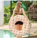 Eco-Friendly PVC Checkered Pool Float - Extra Thick & High Buoyancy Inflatable Swim Ring (Non-Toxic Max 330lbs Water Play Includes Repair Patch)_desvips.com