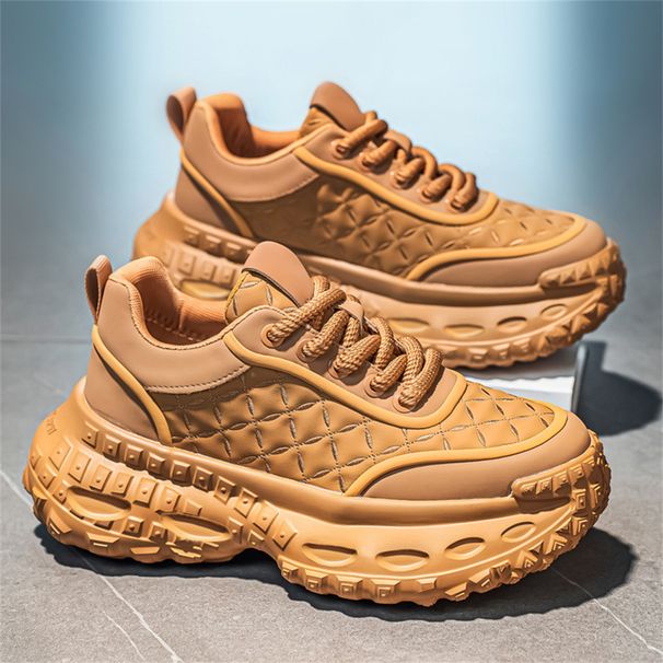 2026 Fashion European-USA Style Vintage Sneakers Youth/Men Low Top Lace-Up Breathable Thick Sole Increase Height Non-Slip Wear-Resistant Running Shoes_desvips.com