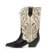 Women's Hot Retro Printed Leather Ankle Boots New - Comfortable Embroidery High Heels Casual Vintage Footwear_desvips.com