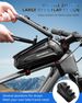 ROCKBROS Bicycle Bag, Hard - shell Frame Bag with Phone Holder for Phones up to 6.5 inches, 1.5L Capacity_desvips.com