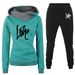 Women's Clothing Women's sweatshirt suit hoodie sports letter LOVE suit fashion and leisure hot style_desvips.com