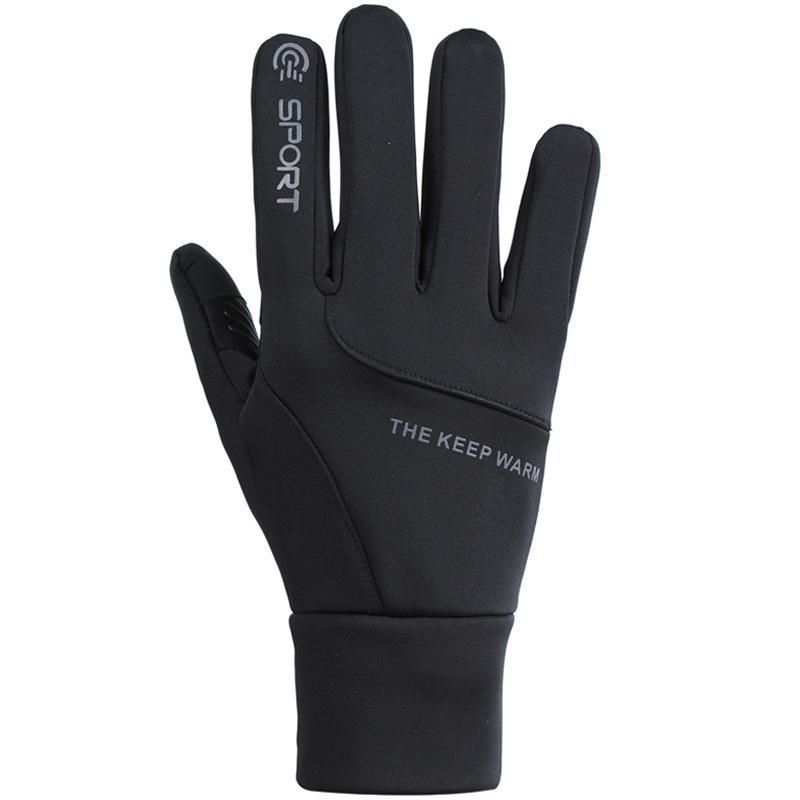 Cycling Gloves Men's Autumn And Winter Skiing Warm Gloves Waterproof Touch Screen Cycling Sports Outdoor Plus Velvet Non Slip Gloves_desvips.com