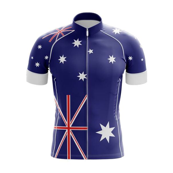 Australia Cycling Jersey Set For Men Short Sleeve Mountain Biking Clothing Kit Bib Shorts Gel Breathable Pad Quick-Drying_desvips.com