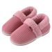 Couple Warm Bag Heel Cotton Slippers Winter Indoor Padded Bottom Home Household Non-slip Belt Heel Cotton Shoes Ladies_desvips.com
