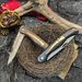 Damascus VG10 Steel Ebony Handle Hand-Forged Folding High Hardness Multi-Functional Portable Fruit Knife_desvips.com