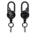 Steel Wire Rope Retractable Pull Reel Carabiner Key Chains Buckle Holder Outdoor Sporty Keychain Multiple Tool_desvips.com