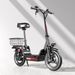 48V 500W Carbon Steel Ebike Electric Bike Multi-Shock Absorption City Commuter Adult Electric Bicycle 14"Road Tires With Basket_desvips.com