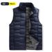 Men 2024 Autumn Winter New Stand Collar Inner Layer Warm Vest Lightweight Down Jacket Women_desvips.com
