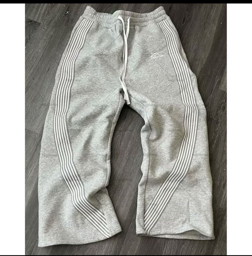 Hoodie Pants Sweatshirt Sweatpants Striped Fleece Lined Joggers_desvips.com