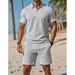 High-Quality Loose New Versatile Fashion Trend Short Sleeve Shirt And Shorts Set Casual Summer Outfit_desvips.com