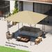 Ersatzdach Für Pavillon 3 X 3 M Wasserabweisend Pavillondach UPF30+ Ersatzbezug Oxford-Stoff, 370 G/m², Beige_desvips.com