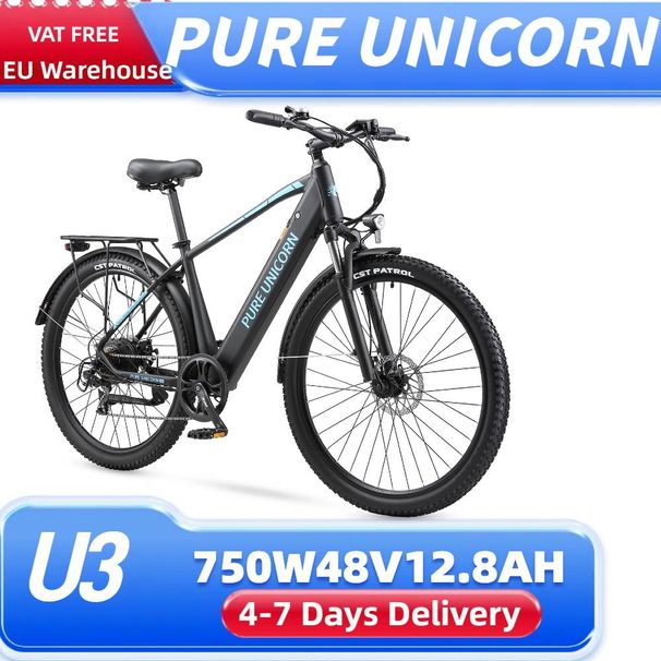PURE UNICORN U3 Electric Mountain Bike 29'' All-Terrain E-Bike 750W 48V12.8AH Battery_desvips.com
