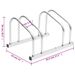 Galvanized Steel Bicycle Rack - Durable Storage Solution For Families & Businesses - Black/Silver - Various Sizes_desvips.com