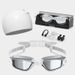 Adult HD Swimming Goggles Swimming Cap Nose Clip Earplugs Waterproof And Anti-fog Electroplated Swimming Glasses_desvips.com