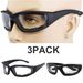 3 Paar Fahren Reitbrille Anti-Staub Outdoor Sport Brillen Motorrad Radfahren Sonnenbrille Windbeständig Schutzbrille UV400 Klare Linse_desvips.com