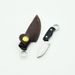 1pc,Mini Pocket Knife Keychain Set With Leather Sheath, Stainless Steel Blade Black Handle, Portable EDC Box Cutter_desvips.com