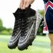2025 New High-Top Soccer Shoes Men With Long Studs, Suitable For Students And Children, Boys' Professional Training_desvips.com