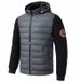 Cross-border Men's Short Cotton-padded Jacket Stand-up Collar Fashion Splicing Cuffs Tiger Head Badge Hooded Casual Sports Trendy Jacket_desvips.com