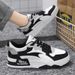 Men's New Summer Breathable Black And White Panda Sneakers Men's Casual Sports Thick Bottom Non-slip Mesh Shoes_desvips.com