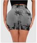 Seamless Tie Dye Style High Waist Quick Dried Fitness Triple Pants Honey Peach Hip Lift Yoga Sports Tight Shorts_desvips.com