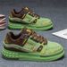 2025 Fshion Sneakers Men's Artificial PU Splicing Low Top Lace-Up Breathable Non-Slip Wear-Resistant Running Shoes 39-44_desvips.com
