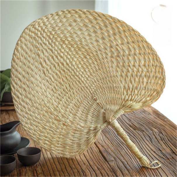 Old-fashioned Large Palm-leaf Children And Babies, Hand-woven Bamboo Summer Traditional Banana Leaf Fan, Ancient Style_desvips.com
