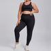 European And American Style Nude Feel Plus Size Yoga For Women High-End Tight-Fitting Sportswear Two-Piece With Pockets_desvips.com