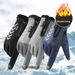 Men's Winter Thermal Gloves – Waterproof & Windproof With Fleece Lining For Driving, Cycling & Outdoor Work (Touchscreen Compatible, 4 Colors)_desvips.com