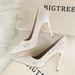 9219-1 Women's Shallow Style Mouth Pointed Toe Sparkling Sequins Sexy Slim Nightclub High Heels Single Shoes_desvips.com