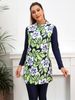 Muslim Swimsuit Long Sleeve Trousers Three Piece Conservative Sunscreen Burkini With Chest Pad_desvips.com