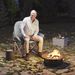 Padded Folding Camping Chair – Portable Moon Chair With Side Pocket & Carry Bag Supports Up To 120KG Ideal For Outdoor Camping & Picnics_desvips.com