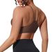 nokometa New Cross-border Solid Color Double-sided Nylon Tight Back Sports Underwear Running Fitness Yoga Clothes Suspenders Women_desvips.com