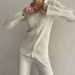 Women's Clothing OL casual knitted suit for home and street, comfortable and simple style _desvips.com