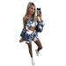 Women's Clothing camouflage irregular printed casual shorts three-piece suit _desvips.com