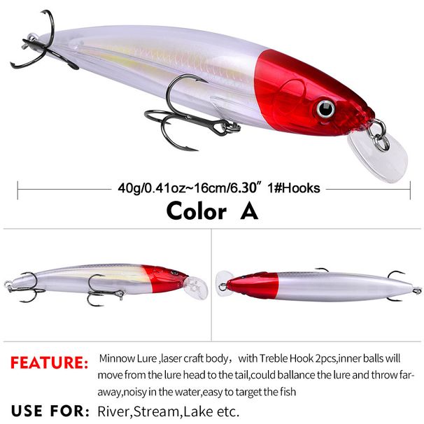 Bionic Floating Lua 16cm 40g Plastic Hard Fishing Bait Long Casting Suspended Minnow_desvips.com