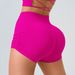 European And American Style Ruched Butt-lifting Shorts, Quick-dry, Breathable, High-elastic, Tight-fitting, High-waisted_desvips.com