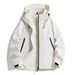 with Down Liner, Men Women 3-in-1 Detachable Ski Suit, Windproof And Water-Resistant Hiking Jacket_desvips.com