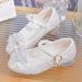 Girls Princess shoes White leather shoes spring and autumn new children's high heels with little girls host dress single shoes_desvips.com