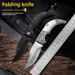 Stainless Steel Mini All-steel Patterned Pocket Outdoor Portable Fruit Package-opening Knife, Folding Knife_desvips.com