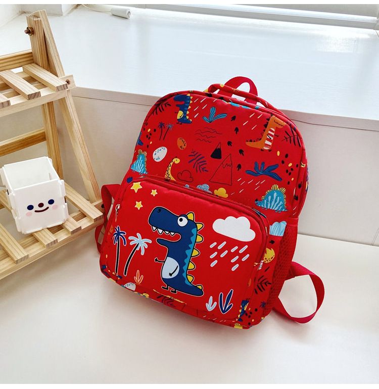 Andralyn New Children's Bag Cartoon Print Children's Backpack Trendy and Cute Dinosaur Kindergarten Backpack_desvips.com