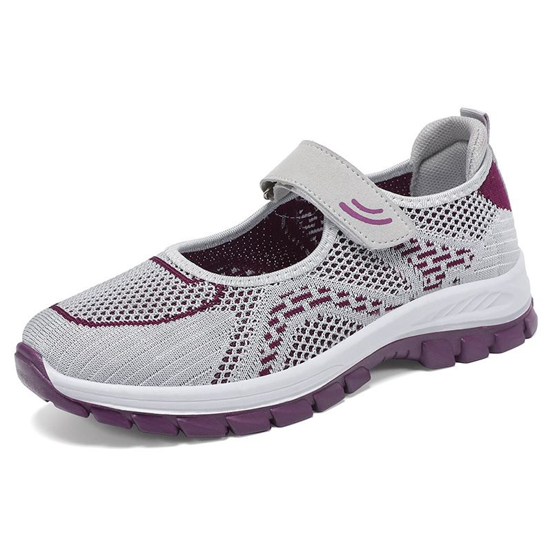 Women's shoes Breathable light comfortable casual shoes flying woven shoes_desvips.com