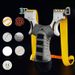 New Stainless Steel Slingshot Set For Adults Outdoor Power Practical Competition Special High Precision Flat Rubber Band_desvips.com