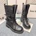 2025 Autumn New European Style Genuine Leather Breathable Comfortable Casual Martin For Women Versatile Mid-Calf_desvips.com