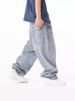 Cross-Border E-commerce Loose Street Trend Skateboard Little Elephant Jeans Hip-Hop Straight Long Pants_desvips.com